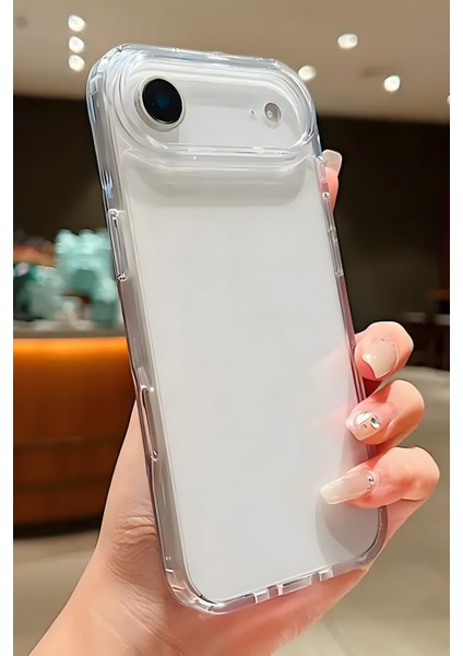 iPhone 17 Air Kılıf Renksiz Şeffaf Kamerası Açık Korumalı Yumuşak Darbe Emici Ince Esnek Silikon Kapak