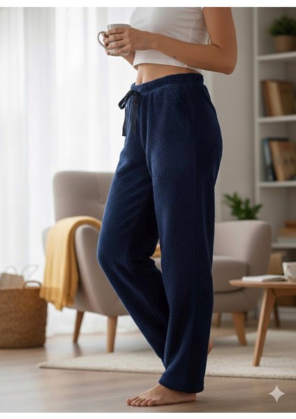 Kadın Lacivert Polar Pijama Altı