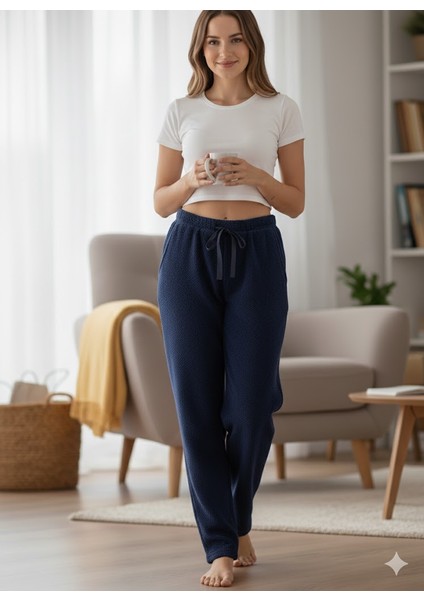 Kadın Lacivert Polar Pijama Altı fiyatları