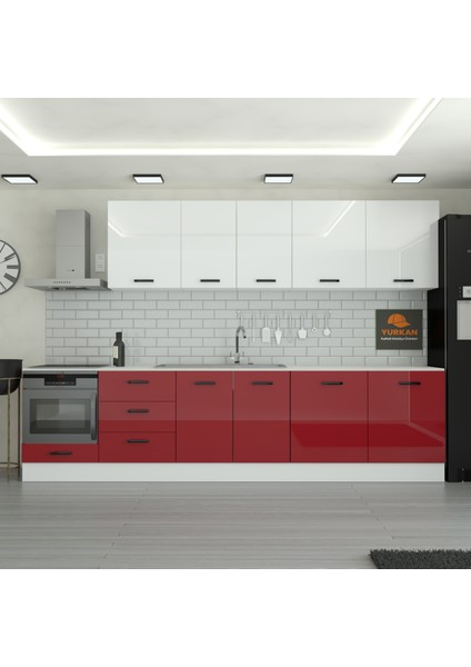 320 cm Mutfak Dolabı Mdf Kapak Tezgah Dahil YRKN320 101