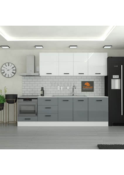 260 cm Mutfak Dolabı Mdf Kapak Tezgah Dahil YRKN260 98