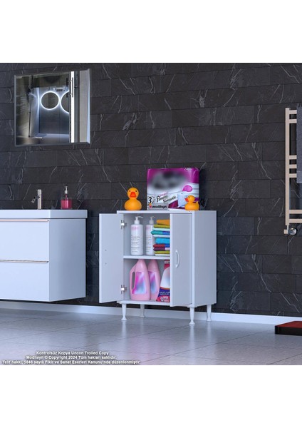 Efil Dolap Dar Alanlar Için Çok Amaçlı Dolap 2 Kapaklı 2 Göz Raf Dolap 65X75X32,5 cm modelleri