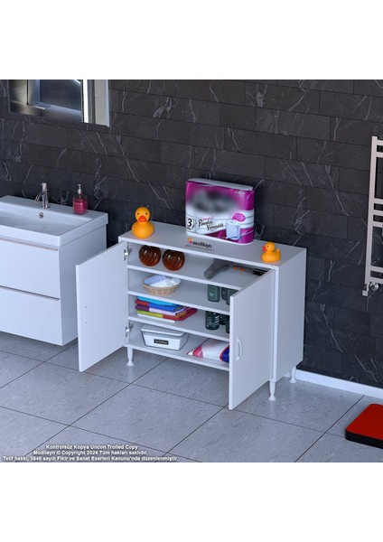 Magno 95x75x32, 5 cm’ lik Dolap Dar Alanlar İçin Çok Amaçlı Dolap 4 Bölmeli Dolap 95x75x32, cm