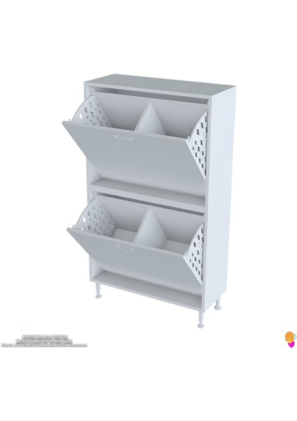 İLKİM Modern Çamaşır Ünitesi, 80x138x32,5 cm Gizli 4 Göz Minimalist Akıllı Sepetli Dolap indirimleri