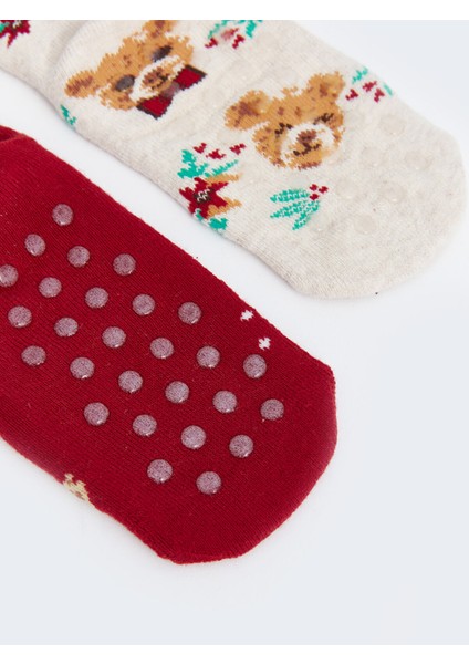 Yeni Sezon Yılbaşı Temalı Kız Çocuk Havlu Soket Çorap 2'li indirimleri