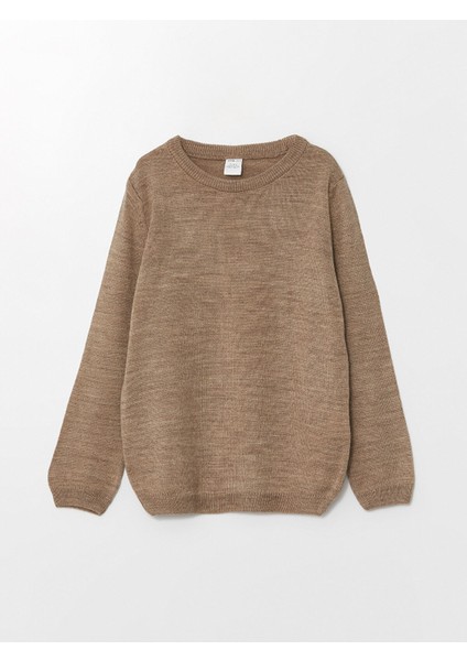 Yeni Sezon Bisiklet Yaka Basic Uzun Kollu Kız Çocuk Triko Kazak