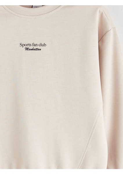 Yeni Sezon Bisiklet Yaka Kız Çocuk Sweatshirt modelleri