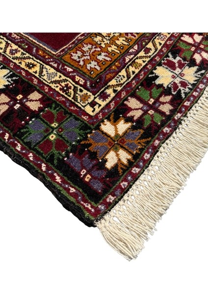 El Dokuma Eski Antika Mihraplı Maden Halısı 106X155 Renkli Kök Boya Yün Renkli fiyatları