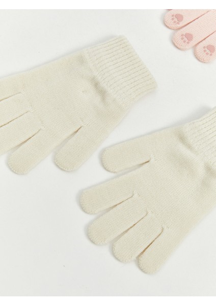 Yeni Sezon Baskılı Kız Bebek Eldiven 2'li modelleri