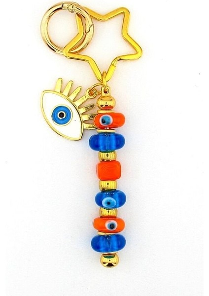 Orjinal Murano Cam Nazar Boncuklu Çanta Süsü Göz Charm Anahtarlık KY067 modelleri