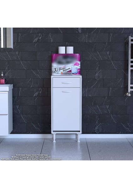 Mira Mutfak ve Banyo Dolabı 40 cm Tek Göz Sepetli Çok Amaçlı Kirli Çamaşır Dolabı 40X88X32,5 cm fiyatları