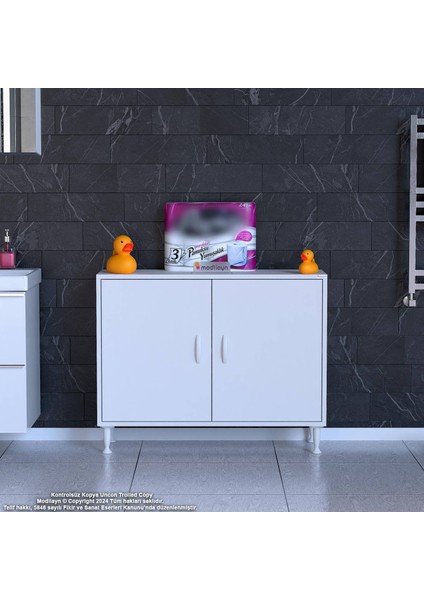 Efil Dolap Dar Alanlar Için Çok Amaçlı Dolap Çift Kapaklı 2 Göz Raf Dolap 90X75X32,5 cm fiyatları