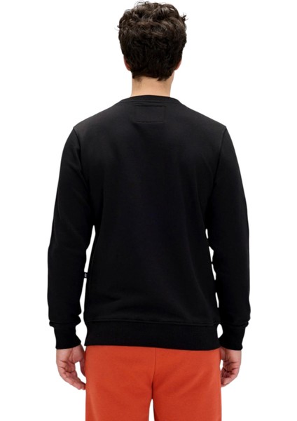 Snow Siyah Crewneck Erkek Baskılı Sweatshirt modelleri