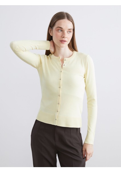 Yeni Sezon Bisiklet Yaka Kadın Triko Hırka