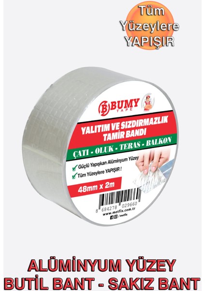 Yalıtım ve Sızdırmazlık Tamir Bandı 48MM x 2mt