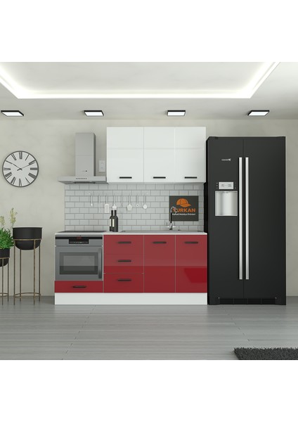 190 cm Mutfak Dolabı Mdf Kapak Tezgah Dahil YRKN190 101