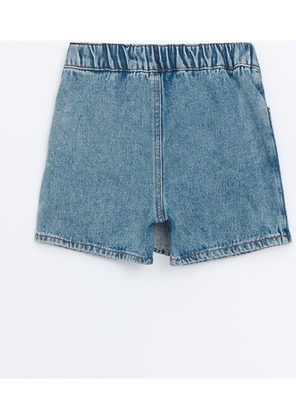 Yeni Sezon Beli Lastikli Kız Çocuk Jean Şort Etek modelleri