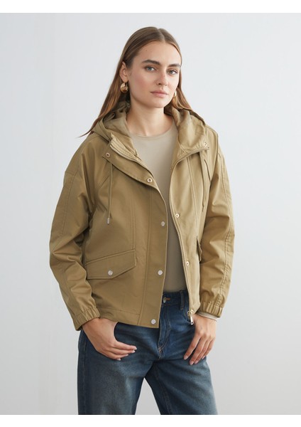 Yeni Sezon Kapüşonlu Oversize Kadın Yağmurluk