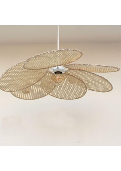 Papatya Beyaz Doğal Hazeran 75 cm Avize