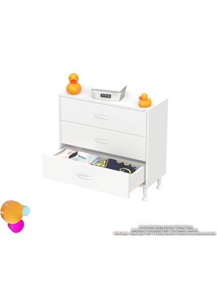 Efil 3'lü Çekmece Banyo Dolabı Çok Amaçlı Çekmecelerle Daha Düzenli 70X75X32,5 cm fırsatları