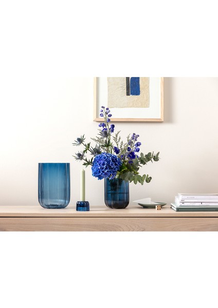 Fleur Mavi Cam Vazo 22 cm modelleri