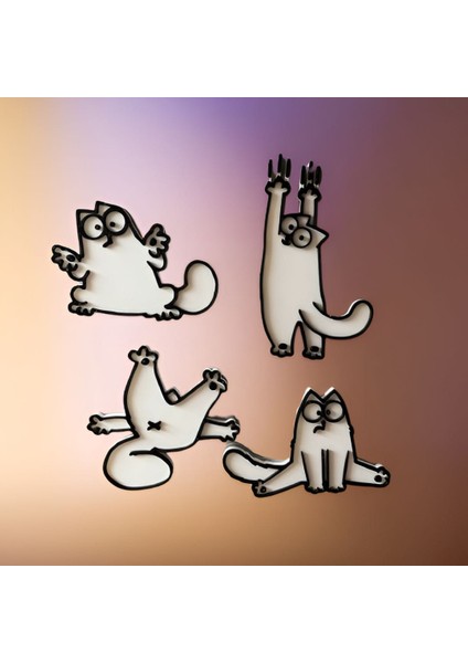 Simon's Cat Magnet 10'lu Set- Kedi Magnet - Buzdolabı Süsü fiyatları