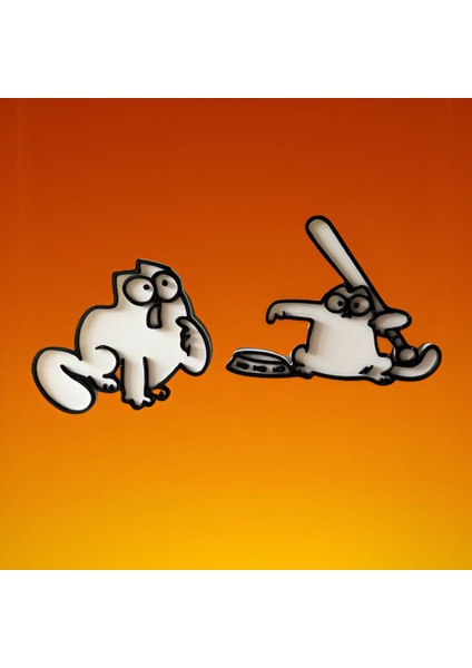 Simon's Cat Magnet 10'lu Set- Kedi Magnet - Buzdolabı Süsü fırsatları