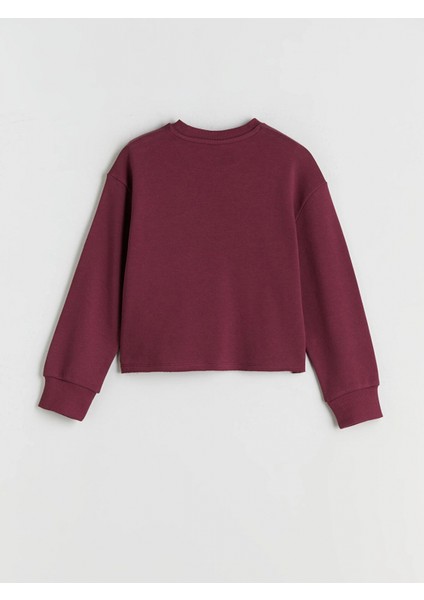 Lcw Kids Mürdüm Bisiklet Yaka Baskılı Kız Çocuk Sweatshirt fiyatları