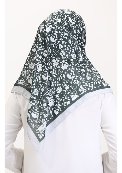 Desenli Soft Eşarp 70261-10 Gri Siyah modelleri