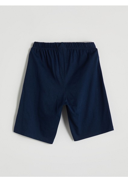 Yeni Sezon Beli Lastikli Yazı Baskılı Erkek Çocuk Pijama Şort fiyatları