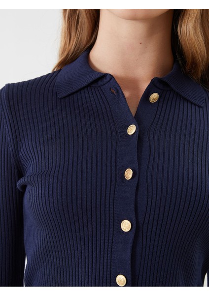 Yeni Sezon Polo Yaka Kadın Triko Hırka modelleri