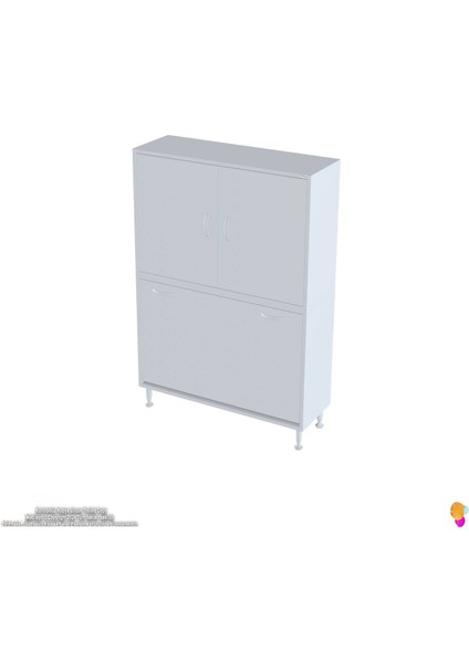 Esil Çok Amaçlı Dolap Kapak Içi Çift Raflı, Üç Akıllı Çamaşır Sepetli Dolap 90X138X32,5 cm indirimleri