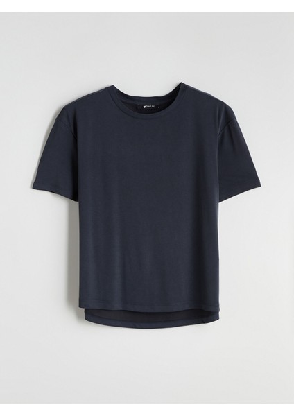 Yeni Sezon Modal Karışımlı Oversize Kadın Tişört indirimleri