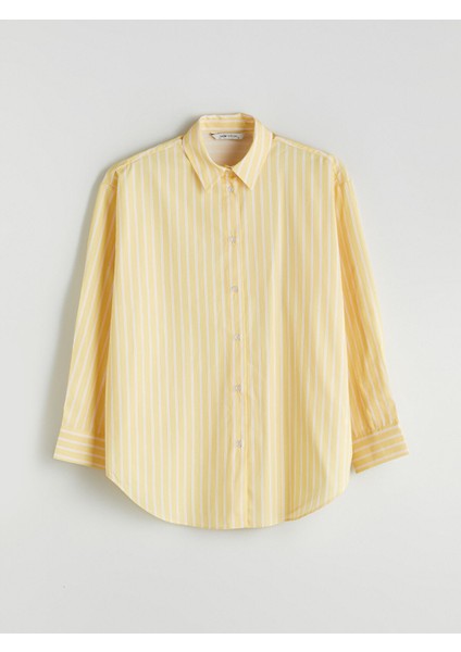 Yeni Sezon Çizgili Oversize Kadın Gömlek indirimleri