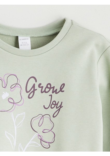 Yeni Sezon Bisiklet Yaka Baskılı Kız Çocuk Kalın Sweatshirt fiyatları