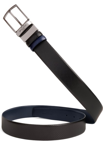 Siyah-Lacivert Çift Yönlü Deri Erkek Kemeri (En 3,5 cm) PCCİFT04SJ9 fiyatları