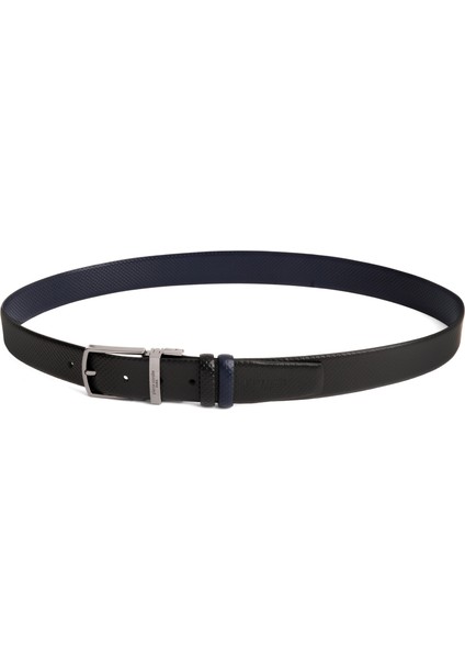 Siyah-Lacivert Çift Yönlü Deri Erkek Kemeri (En 3,5 cm) PCCİFT04SJ9 modelleri