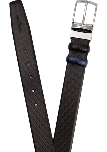 Siyah-Lacivert Çift Yönlü Deri Erkek Kemeri (En 3,5 cm) PCCİFT04SJ9 fırsatları
