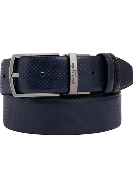 Siyah-Lacivert Çift Yönlü Deri Erkek Kemeri (En 3,5 cm) PCCİFT04SJ9 indirimleri