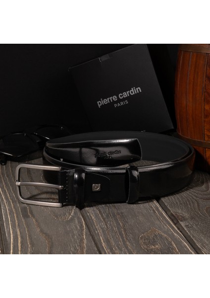 Siyah Rugan Deri Erkek Kemeri (En 3,5 cm) PC100ASY3 indirimleri