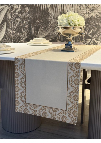 Keten Balca Desen Runner 40X140 cm