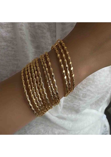 1 Adet Altın Görünümlü Burgu Bilezik fırsatları