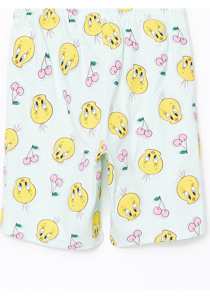 Yeni Sezon Beli Lastikli Tweety Baskılı Kız Çocuk Pijama Şort fiyatları