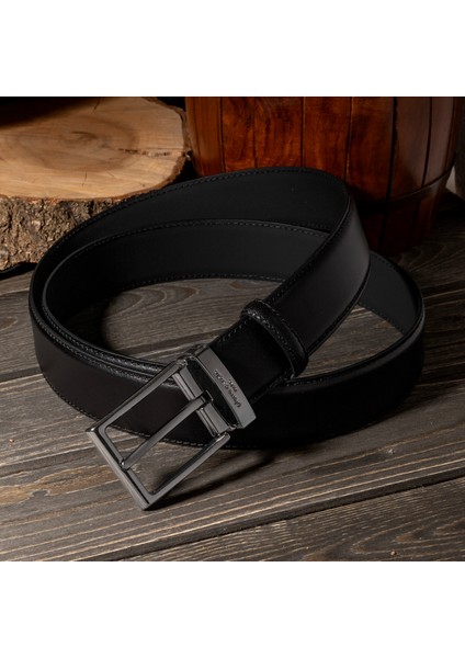 Siyah Deri Erkek Kemeri (En 3,5 cm) PC2209KS6Z indirimleri