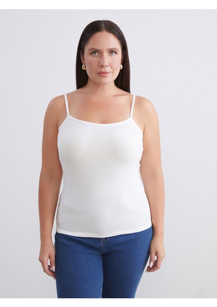 Yeni Sezon Büyük Beden U Yaka Kadın Atlet 2'li