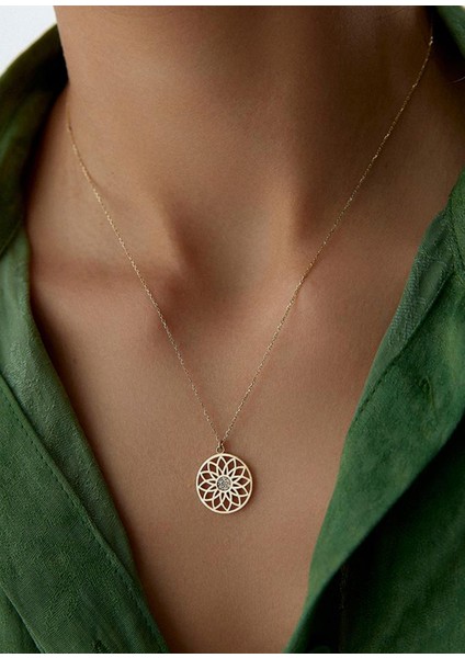 Yaşam Çiçeği 14 Ayar Altın Kadın Kolye fiyatları