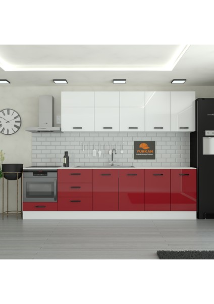 290 cm Mutfak Dolabı Mdf Kapak Tezgah Dahil YRKN290 101