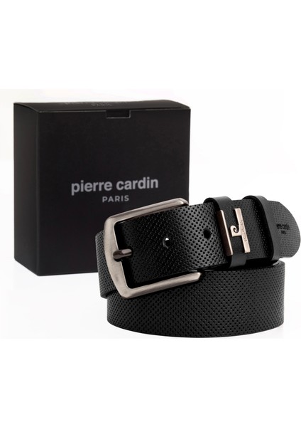 Siyah Deri Erkek Kemeri (En 4 cm) PC2099SIV