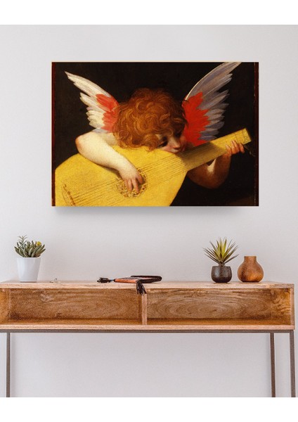 Rosso Fiorentino - Angel Playing The Lute - Ahşap Mdf Tablo modelleri