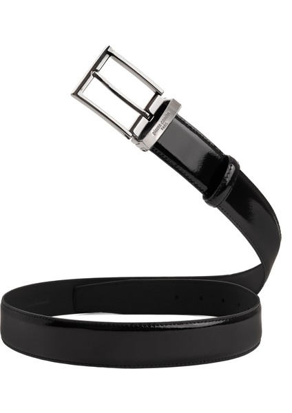 Siyah Rugan Deri Erkek Kemeri (En 3,5 cm) PC2209RSR6 fiyatları